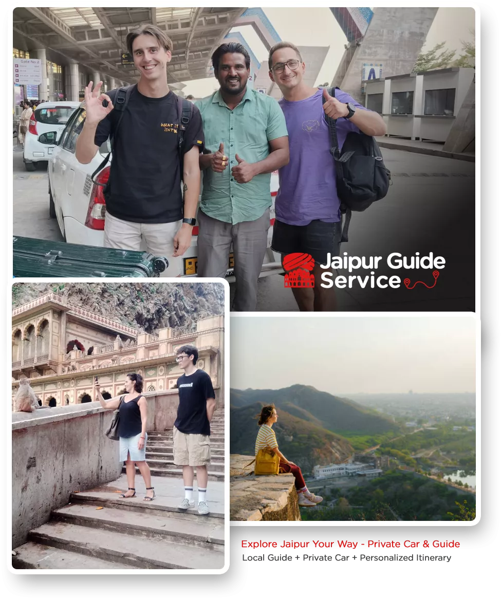 Jaipur Guide Service - Local professional guide with tourists
