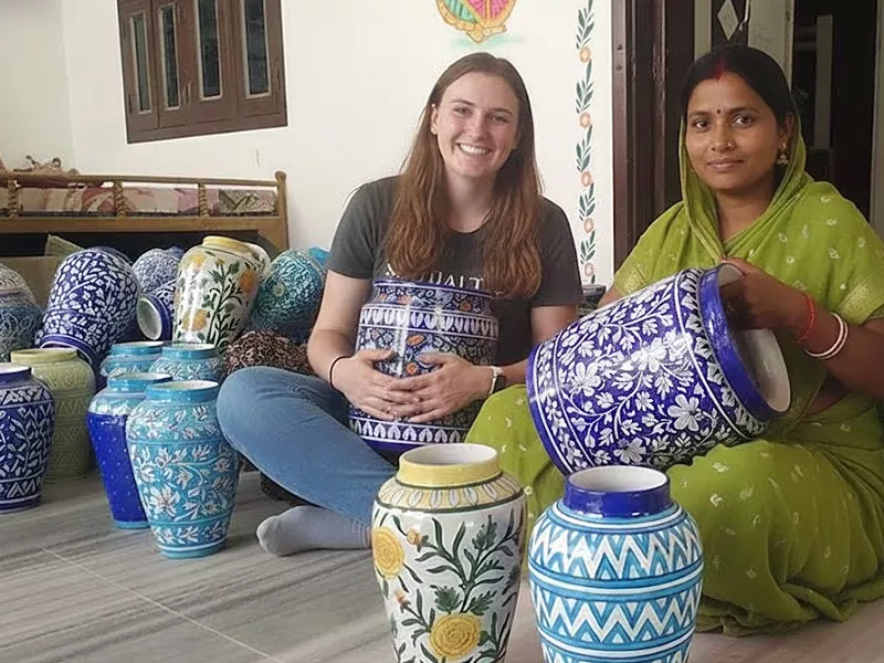 Jaipur pottery and craft workshop with local artisans